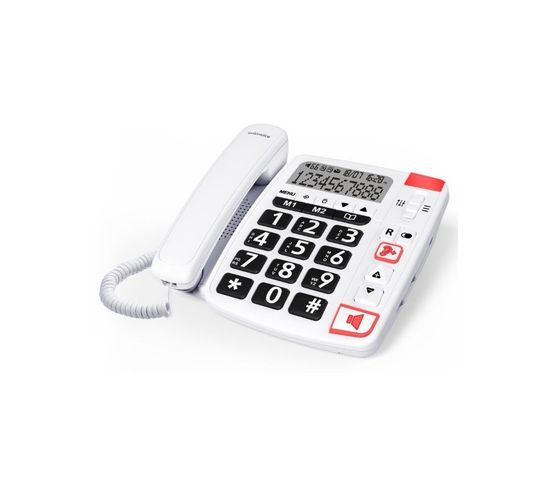 Téléphone Fixe Filaire Senior Swissvoice Xtra 1150 Blanc