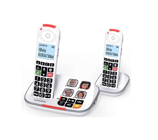 Téléphone Sans Fil Dect Avec Répondeur Blanc - Xtra2355duo