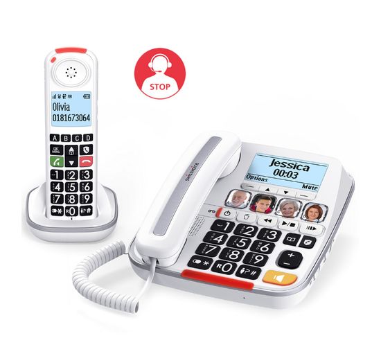 Téléphone duo filaire répondeur + combiné DECT - Xtra 3355 Combo