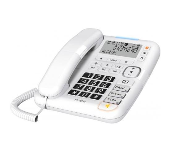 Téléphone Filaire 1 Combiné Tmax70blanc