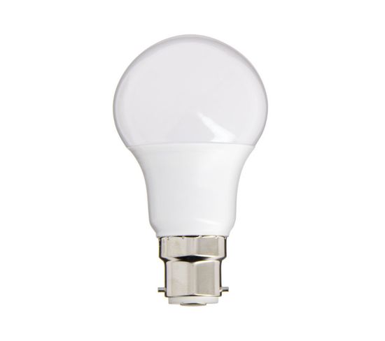 Ampoule LED A60, Culot B22, 9w Cons. (60w Eq.), Lumière Blanc Chaud