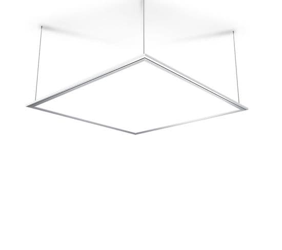 Plafonnier LED Carré - Cons. 42w - 3300 Lumens - Blanc Neutre - 3 Modes De Fixation
