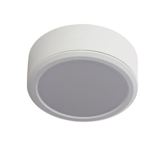 Plafonnier LED Rond - Double Fixation - Cons. 6w - 400 Lumens - Blanc Neutre - Ksdop400rcw