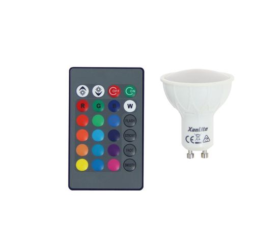 Ampoule LED Spot, Culot Gu10, 4,2w Cons. (27w Eq.), Lumière Blanc Chaud Ou Lumière Rvb Avec Sa