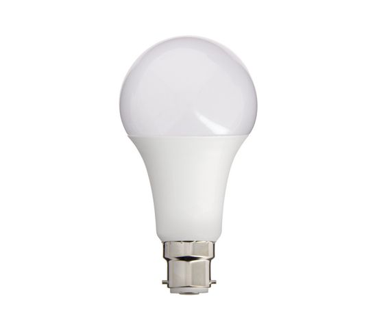Ampoule LED A60, Culot B22, 14,2w Cons. (100w Eq.), Lumière Blanc Chaud