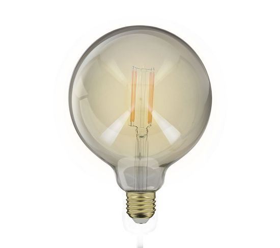 Ampoule LED Globe (g125) / Vintage Au Verre Fumé, Culot E27, 4w Cons. (23w Eq.), 230 Lumens, Lumière