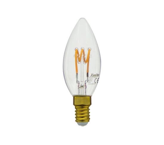 Ampoule LED Flamme / Vintage, Culot E14, 4w Cons. (18w Eq.), 180 Lumens, Lumière Blanc Chaud