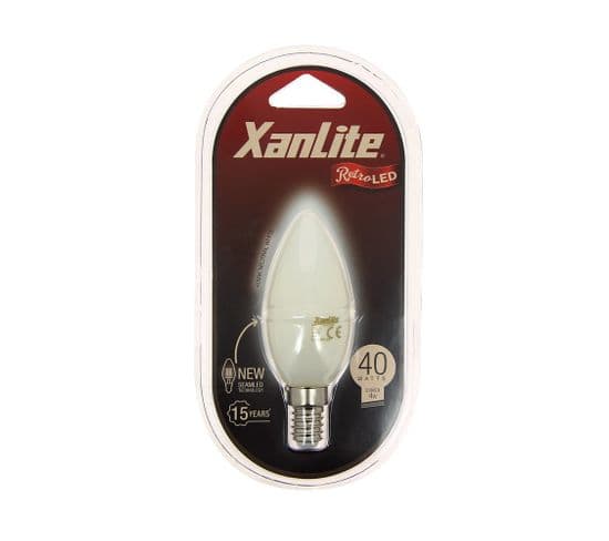 Ampoule à Filament LED Flamme, Culot E14, 4w Cons. (40w Eq.), Lumière Blanche Neutre