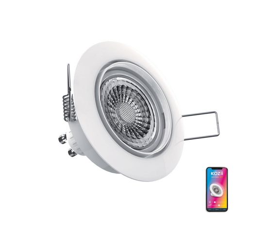 Ampoule LED Connectée Kozii, Éclairage Blancs + Couleurs, Gu10 Spot Encastrable Orientable 5w