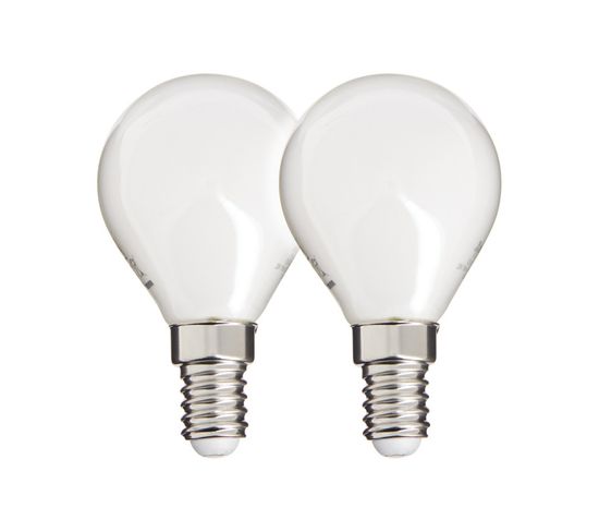 Lot De 2 Ampoules LED, Culot E14, 806 Lumens, Conso. 6,5w (eq. 60w), 2700k, Blanc Chaud