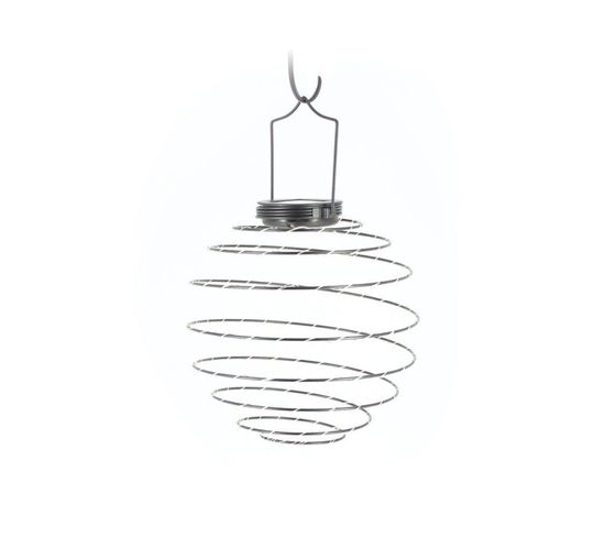Lanterne Solaire Spirale Ip44 - Métal - Noir