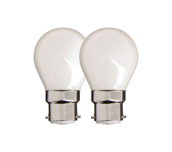 Lot De 2 Ampoules Filament LED P45, Culot B22, 806 Lumens (équivalence 60w, 4000 Kelvin, Blanc