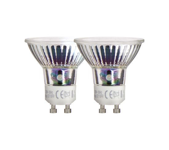 Lot De 2 Ampoules Smd LED, Culot Gu10, 520 Lumens, Équivalence 75w, 2700 Kelvins, Blanc Chaud