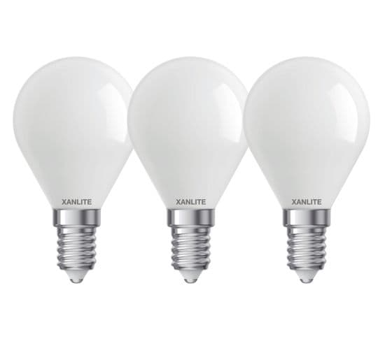 Lot 3 ampoules sphérique E14  Opaque Blanc