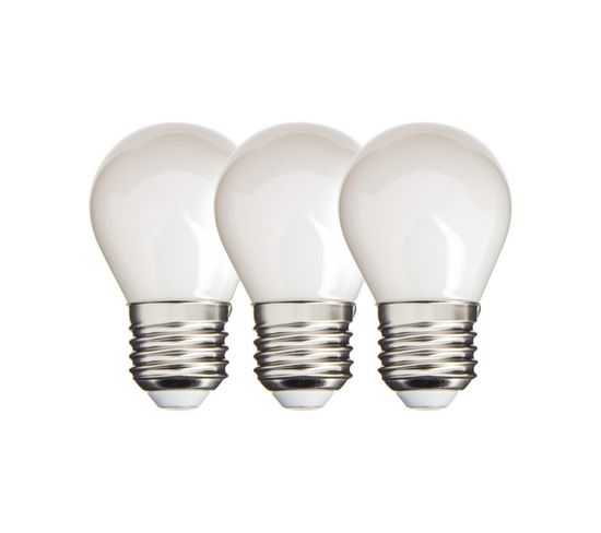 Lot De 3 Ampoules LED, Culot E27, 470 Lumens, Éq. 40w, Blanc Chaud