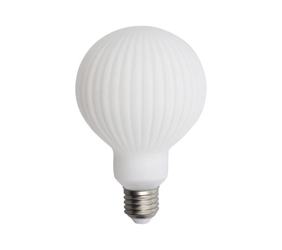 Ampoule Filament LED Déco Verre Opaque G95, Culot E27, 1055 Lumens, Conso. 10w (equivalence 75w),