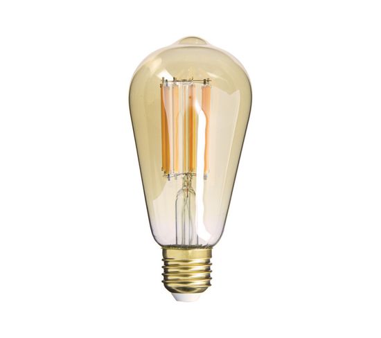 Ampoule Filament LED Déco Verre Opaque St64, Culot E27, 1521 Lumens, Conso. 15w (equivalence 100w),