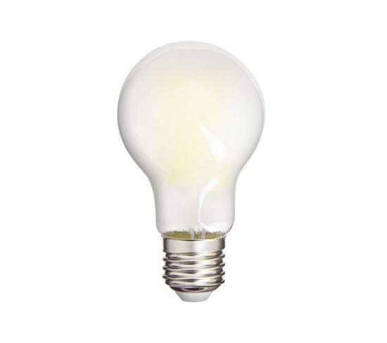 Ampoule à Filament LED A60 Opaque, Culot E27, 7,2w (eq. 100w), 1521 Lumens, Blanc Chaud, Classe A