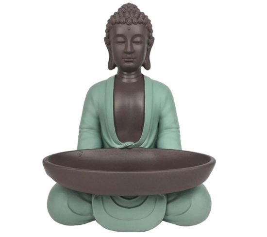 Statue Bodhi Avec Plateau Vide Poche En Polyrésine