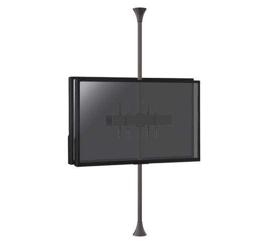 Support Sol-plafond Inclinable Pour 2 Écrans TV Back To Back 32" - 75" Hauteur Max 240cm
