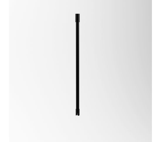 Barre De Fixation Plafond Pour Douche A L'italienne Laque Noir Mat - 60cm Recoupable