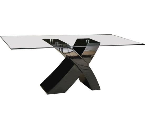 Table Repas "mona" - 200 X 90 X 74 Cm - Noir