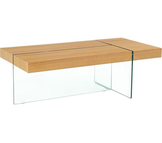 Table Basse "taormina" - 120 X 60 X 40 Cm - Finition Chêne