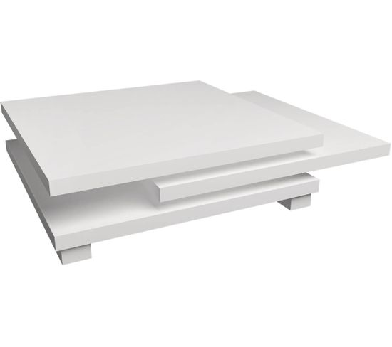 Table Basse "elena" - 80 X 80 X 32 Cm - Blanc