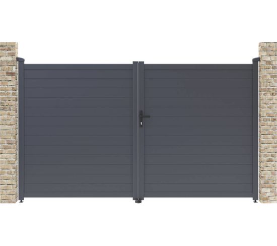 Portail Aluminium "marc" - 299.5 X 180.9 Cm - Gris