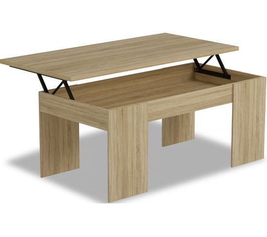 Table Basse "diana" - 102 X 50 X 43 Cm - Chêne