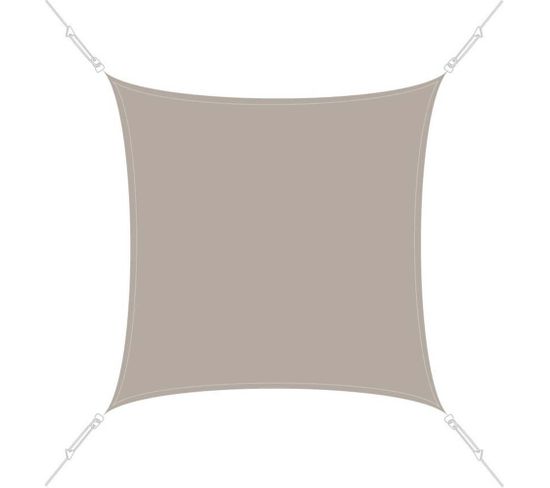 Voile D'ombrage Carrée 4 X 4m Taupe