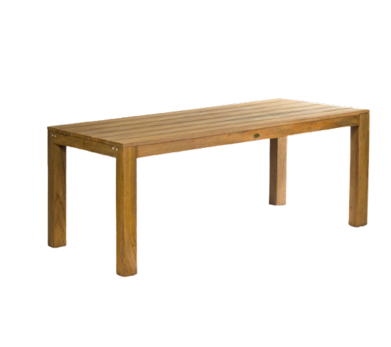 Table De Salon En Bois De Teck 180x92 Cm Alberta Finition Du Meuble - Brute Rustique