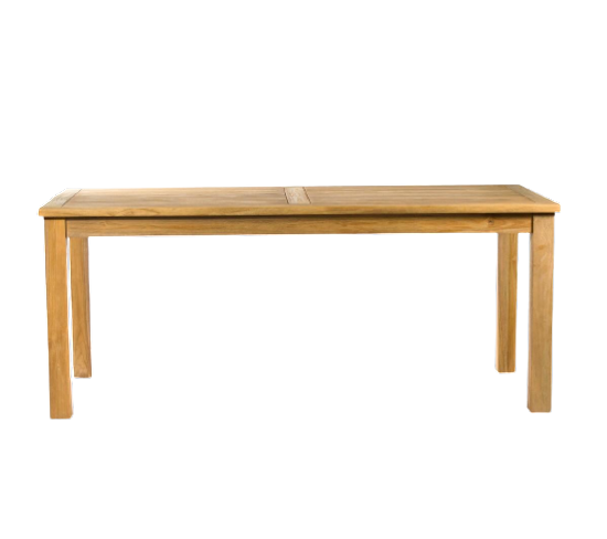 Table De Salon En Bois De Teck 190 X 90 Cm Indrah Finition Du Meuble - Brute Rustique