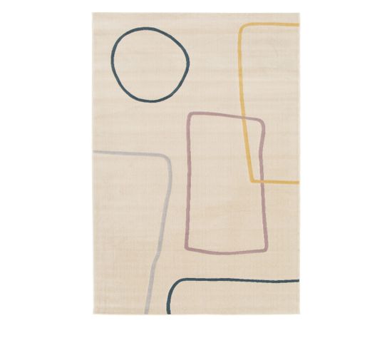 Carla - Tapis Contemporain à Motif Géométrique - Couleur - Multicolore, Dimensions - 120x170 Cm