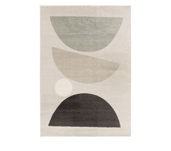 Léo Ii - Tapis Contemporain à Motif Géométrique - Couleur - Multicolore, Dimensions - 120x170 Cm
