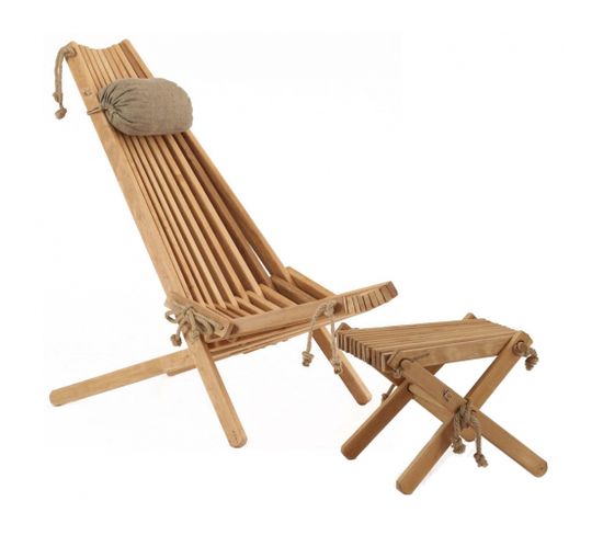 Chilienne Scandinave Avec Repose-pieds Aulne
