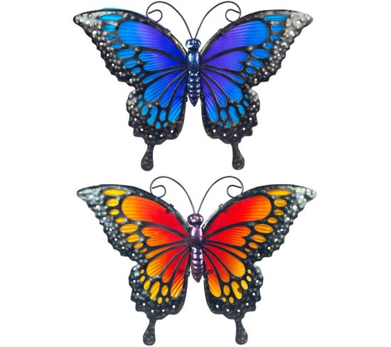 Papillon En Métal Coloré (lot De 2)