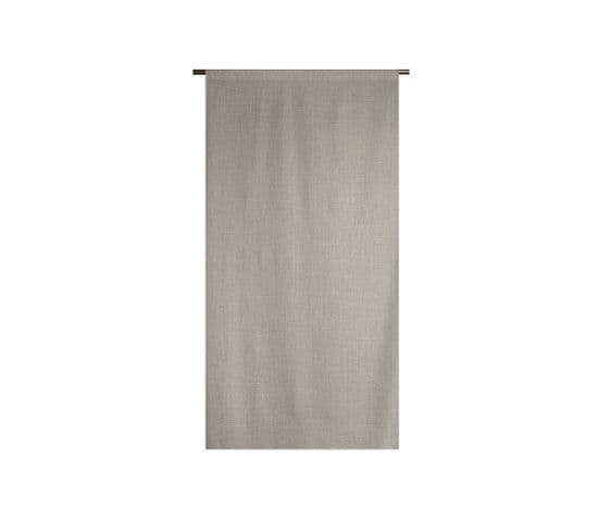 Vitrage Occultant Thermique 80 X 160 Cm Passe Tringle Chambray Gris