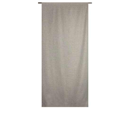 Vitrage Occultant Thermique 70 X 210 Cm Passe Tringle Chambray Gris