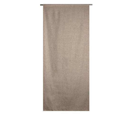 Vitrage Occultant Thermique 90 X 210 Cm Passe Tringle Chambray Taupe