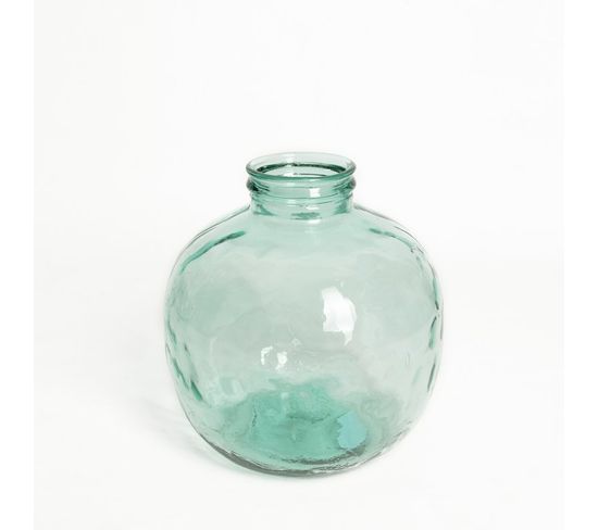 Vase Verre Recyclé 32 X 35 Cm Forme Boule Transparent