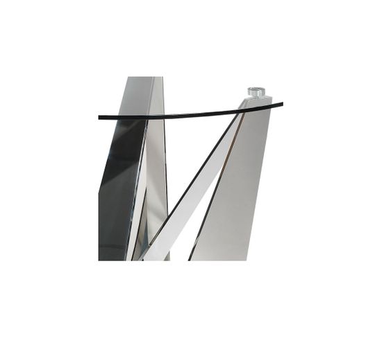 table de repas ronde verre inox nogu table but