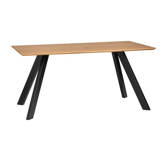 table de repas chene et pieds noirs sid table but