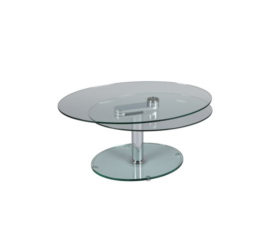 Table Basse Articulée Acier/verre - Glass N°1