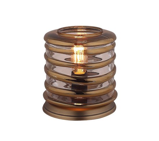 Lampe De Chevet Vintage En Verre H24cm - Nelson