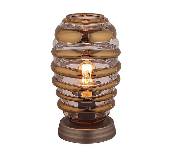 Lampe à Poser Ovale En Verre Transparent Style Vintage - Nelson
