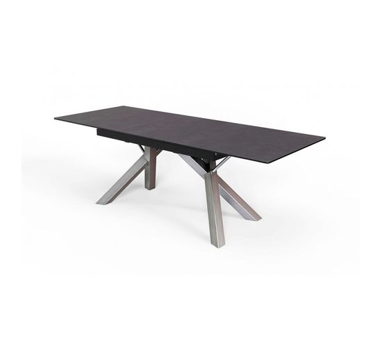 Table Design Céramique Extensible 180 à 220 Cm Pieds Acier - Roma