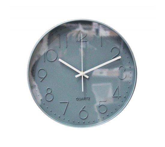 Horloge 30 Cm Bleu - Blue Clock