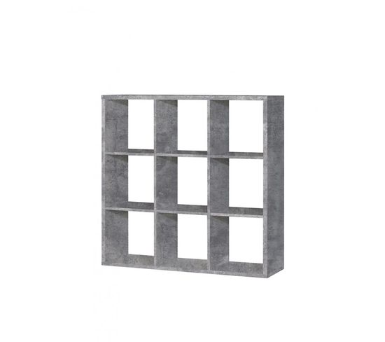 Étagère Cube 9 Casiers Décor Béton - Classico