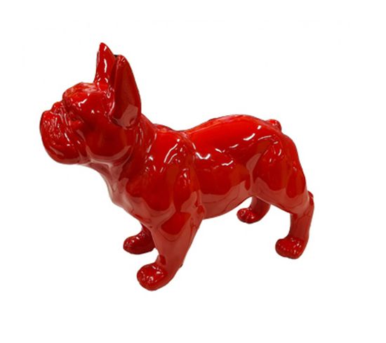 Statue En Résine Bulldog Français Rouge - Gunner